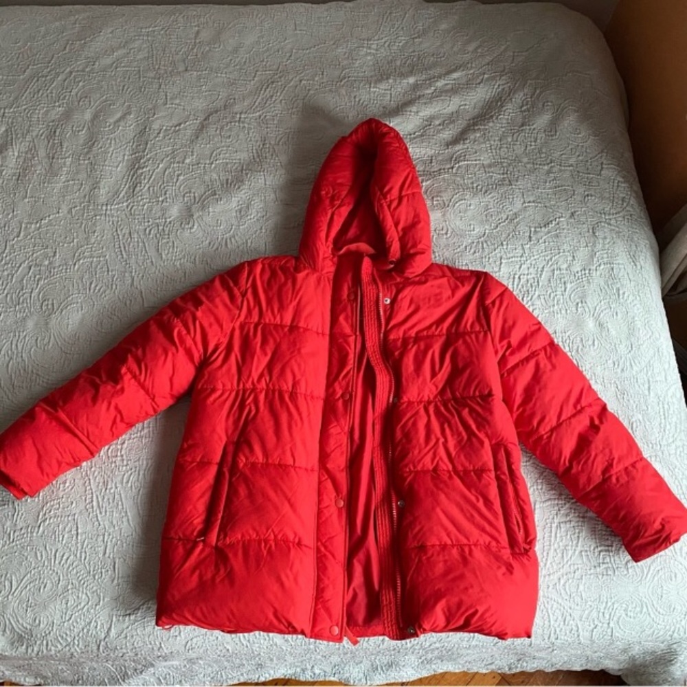Gap Puffer Jacket The Upcycled Puffer Orange Red S - image 1